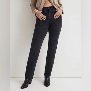 Madewell ’90’s Straight Utility Jeans Black Wash Size 29